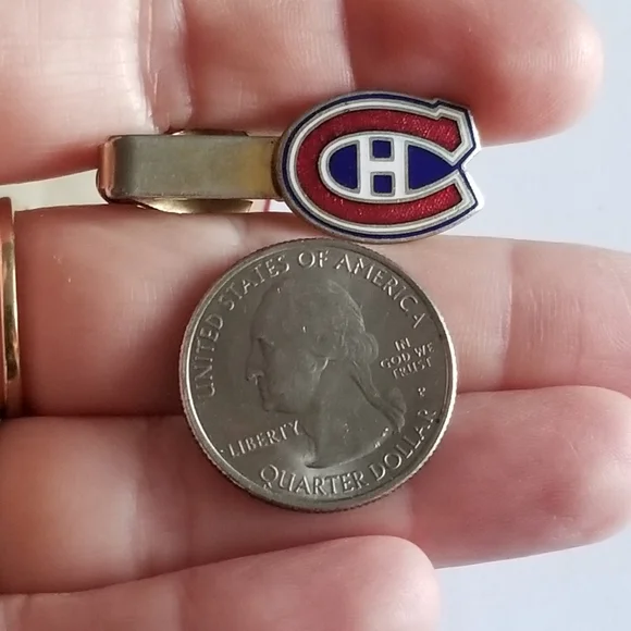 Vintage Montreal Canadiens tie clip National Hockey League Canada mens NHL - Picture 3 of 9